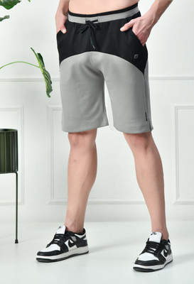 BILDOS Solid Men Grey Regular Shorts