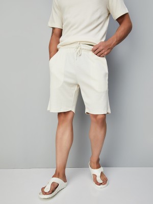 MAX Solid Men Beige Casual Shorts