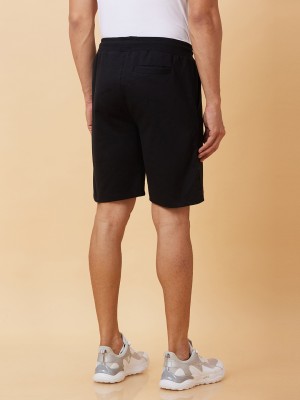 BEING HUMAN Printed Men Black Regular Shorts