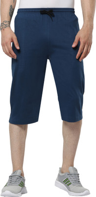 SURYA MAX Self Design Men Blue Bermuda Shorts