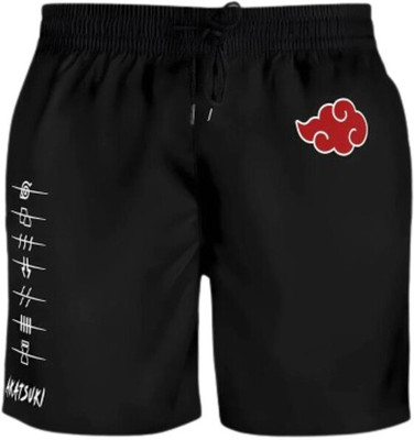 Weeboholic Printed Men Black Regular Shorts