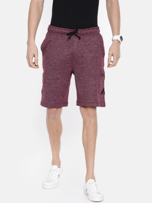 ARISE Self Design Men Maroon Casual Shorts