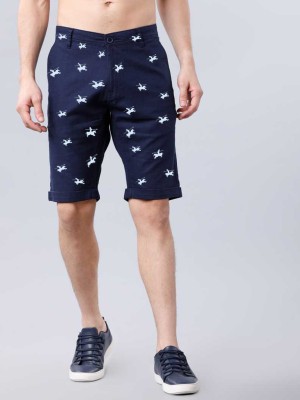 FUBAR Printed Men Blue Chino Shorts