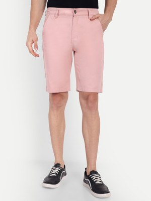 COSMIC Solid Men Pink Casual Shorts