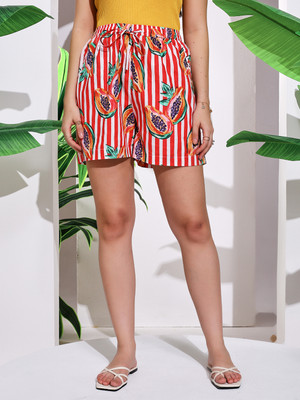 Ravaiyaa - Attitude Is Everything Floral Print Women Multicolor Casual Shorts