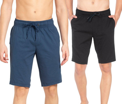 JOCKEY Solid Men Black, Blue Regular Shorts