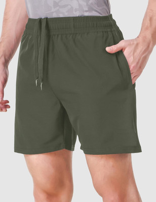A F O Solid Men Light Green Boxer Shorts