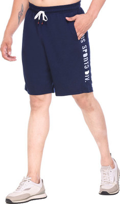 Basis Solid Men Dark Blue Regular Shorts