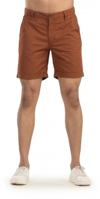 BELANO Solid Men Brown Casual Shorts, Regular Shorts, Cargo Shorts, Bermuda Shorts