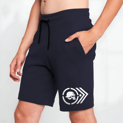 MOWA Printed Men Dark Blue Regular Shorts
