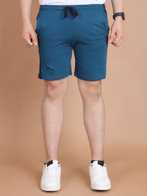 BERRYBLUES Striped Men Blue Bermuda Shorts