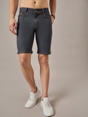 STUDIO NEXX Solid Men Denim Grey Denim Shorts
