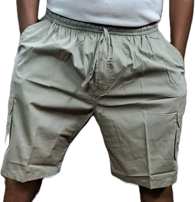 MAA KALI DRESSES Solid Men Silver Bermuda Shorts