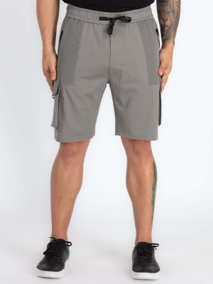 Status Quo Solid Men Grey Casual Shorts