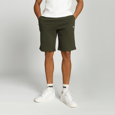 PUMA Solid Men Green Basic Shorts
