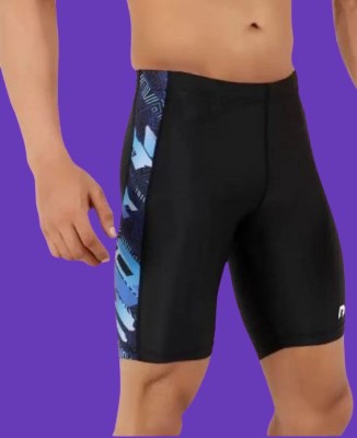 Maina Hub Solid Men Black Compression Shorts