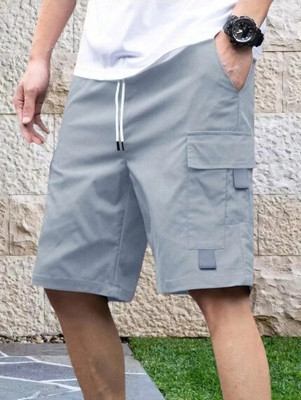 Blue dove Self Design Men Grey Cargo Shorts