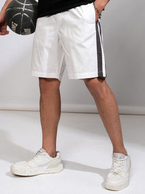 HIGHLANDER Solid Men White Regular Shorts