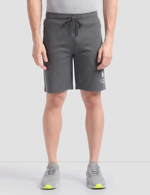 U.S. POLO ASSN. Solid Men Grey Regular Shorts