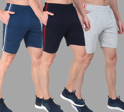 Zeffit Solid Men Multicolor Bermuda Shorts