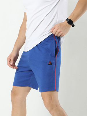 ARDEUR Self Design Men Blue Basic Shorts