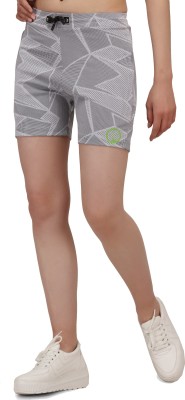 Shine N Show Solid Women Grey Regular Shorts, Sports Shorts, Casual Shorts, Gym Shorts