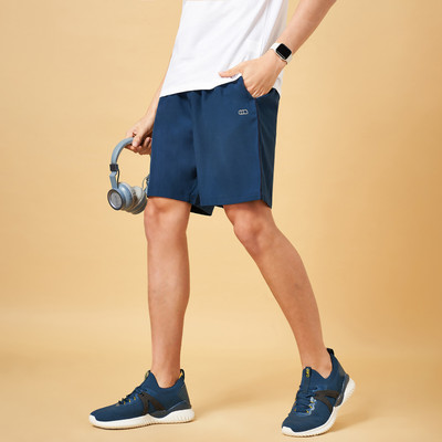 Ajile By Pantaloons Solid Men Blue Basic Shorts