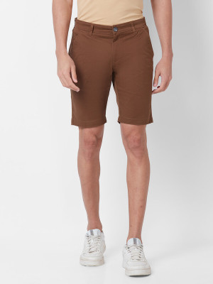 GIORDANO Solid Men Brown Chino Shorts