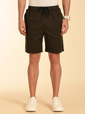 Thomas Scott Solid Men Green Casual Shorts