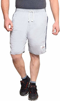Kolva Striped Men Grey Running Shorts