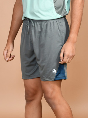 SKYKNIT Solid Men Grey Sports Shorts