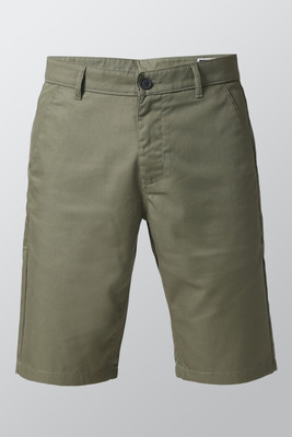 PETER ENGLAND Solid Men Green Regular Shorts