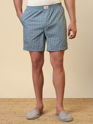 SLEEPZ BY RAYMOND Printed Men Blue Boxer Shorts