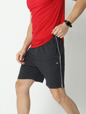 ARDEUR Self Design Men Grey Basic Shorts