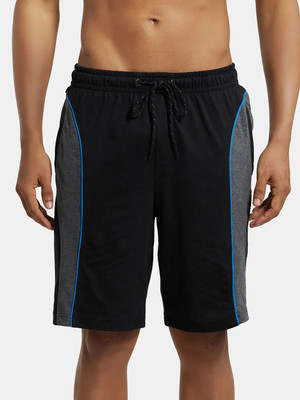 JOCKEY Color Block Men Black Regular Shorts