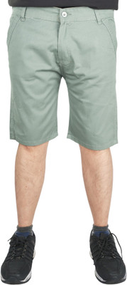 RCS Solid Men Light Green Chino Shorts