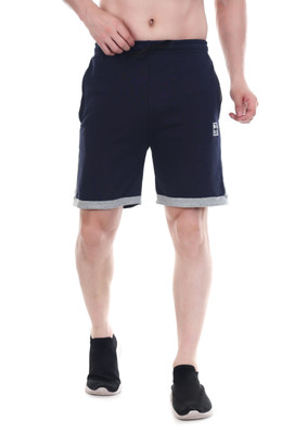 NAVII CLOTHING Solid Men Dark Blue Casual Shorts