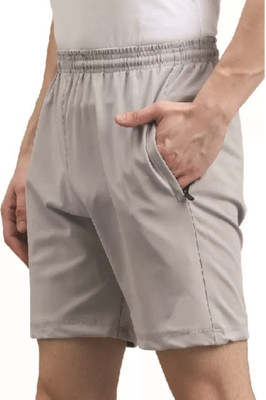 Datalact Solid Men Grey Casual Shorts