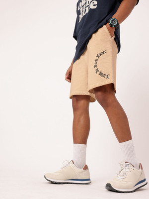 Kook N Keech Printed Men Beige Regular Shorts