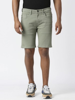 Pepe Jeans Solid Men Green Casual Shorts