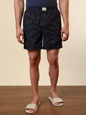 SLEEPZ BY RAYMOND Printed Men Black Boxer Shorts