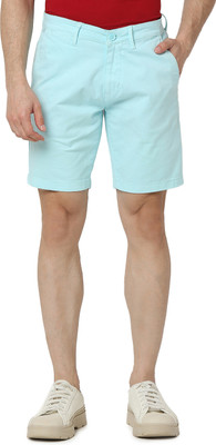 Spykar Solid Men Blue Basic Shorts