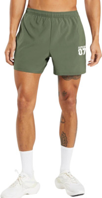 RUNNING MACHINE Solid Men Green Sports Shorts