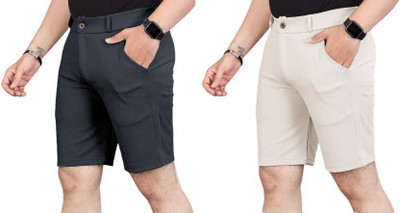 KENDORE Solid Men Grey, Khaki Chino Shorts