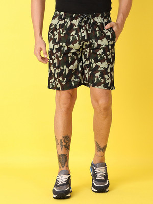 V-MART Printed Men Green Regular Shorts