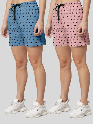 RIOCREATION Printed Women Multicolor Regular Shorts