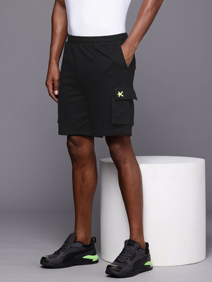 HRX by Hrithik Roshan Solid Men Black Cargo Shorts