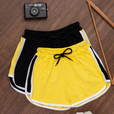 POWERmerc Self Design Women Multicolor Casual Shorts