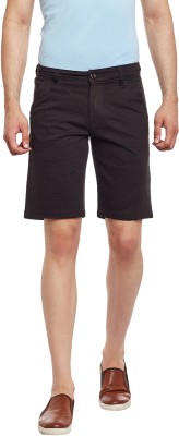 Rodamo Solid Men Black Casual Shorts