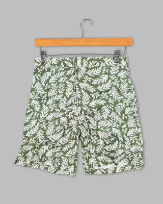 french crown Printed Men Green Casual Shorts
